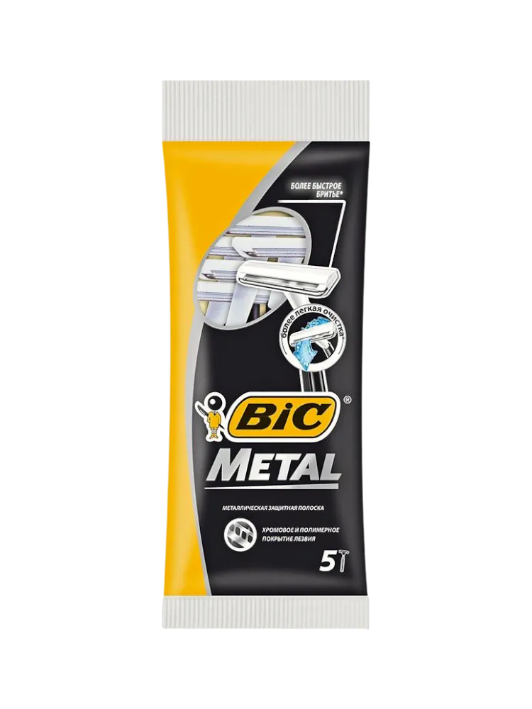 СТАНОК BIC METAL ОДНОРАЗ 5ШТ
