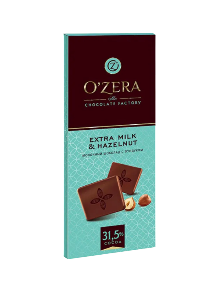 ШОКОЛАД OZERA 90Г EXTRA MILK&HAZELNUT 