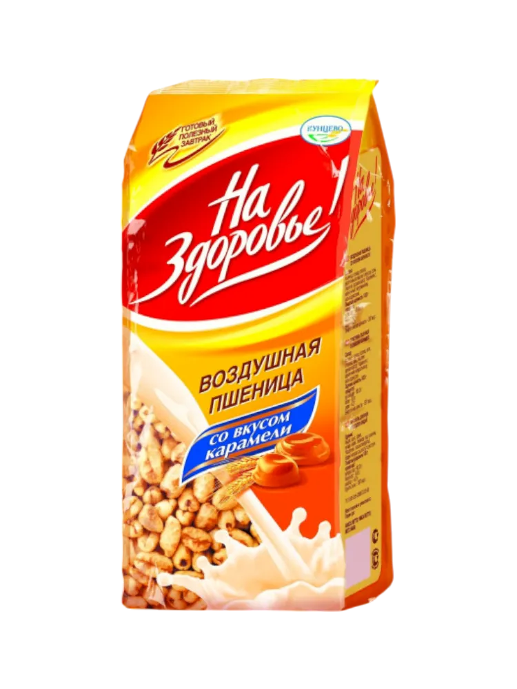 ВОЗДУШНАЯ ПШЕНИЦА НА ЗДОРОВЬЕ 175Г СО ВКУСОМ КАРАМЕЛИ
