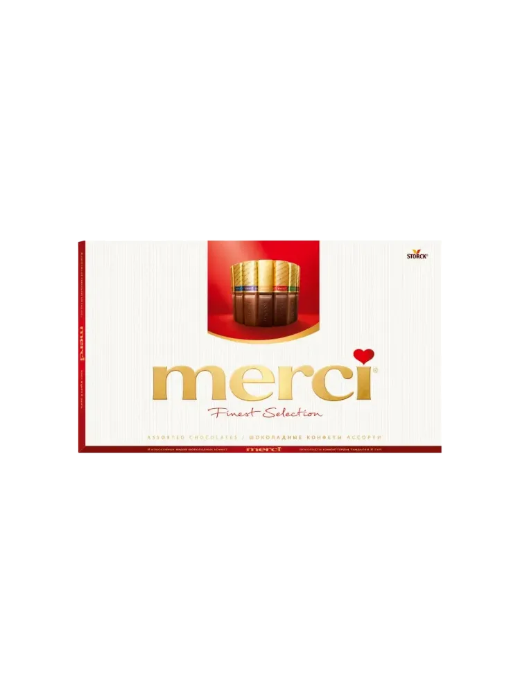 КОНФЕТЫ MERCI 400Г АССОРТИ КРАСНЫЕ