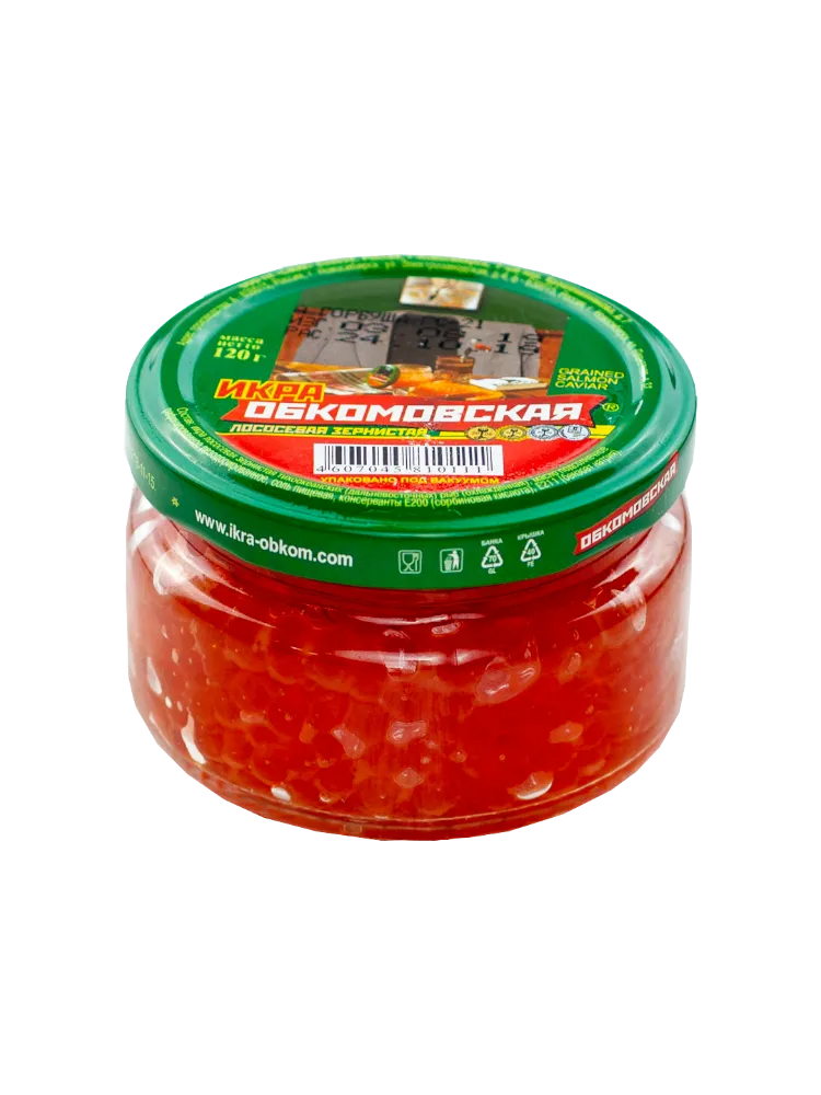 ИКРА ОБКОМОВСКАЯ ЛОСОСЕВАЯ 120Г ТВИСТ СТ/Б  - фото 1