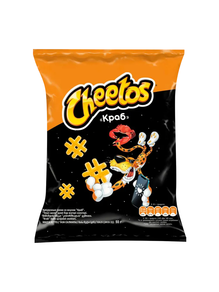 КУКУРУЗНЫЕ СНЕКИ CHEETOS 50Г КРАБ