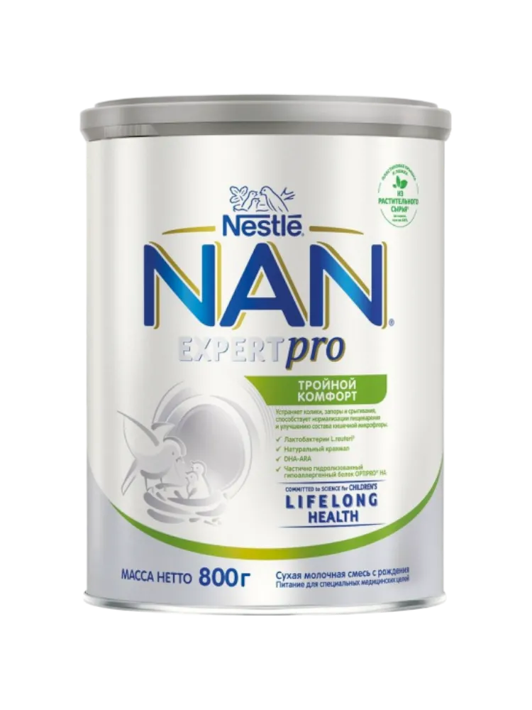 МОЛ СМЕСЬ NESTLE 800Г NAN ТРОЙНОЙ КОМФОРТ