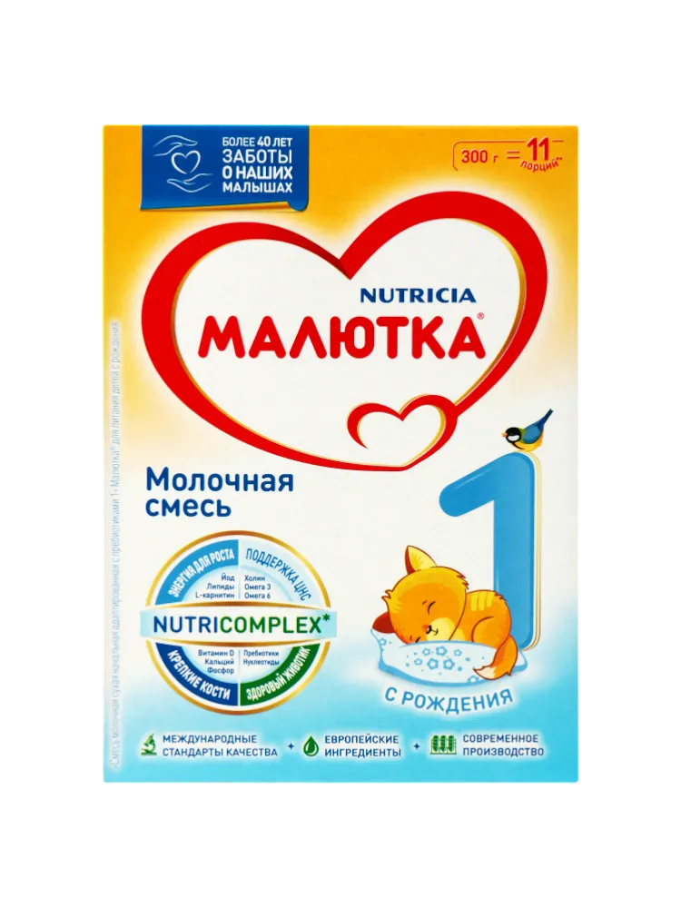 МОЛ СМЕСЬ МАЛЮТКА 1 300Г ОТ 0 ДО 6 МЕС