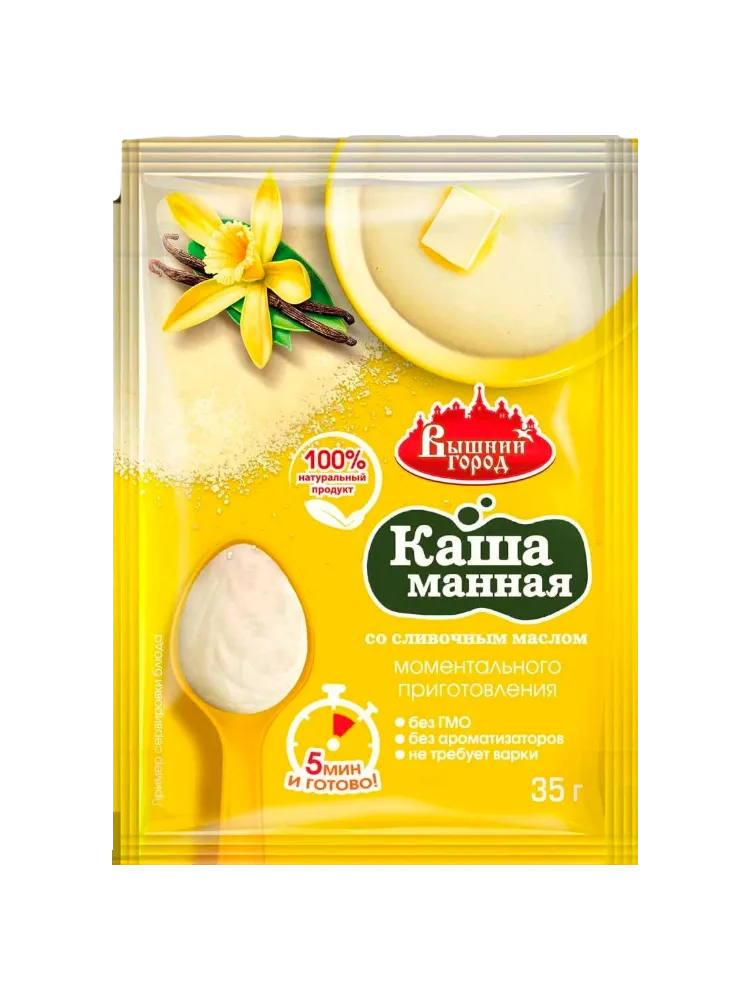 КАША ВЫШНИЙ ГОРОД 35Г МАННАЯ СО СЛИВ МАСЛОМ М/П