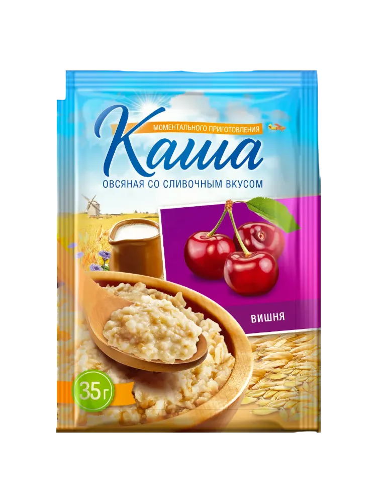 КАША ВЫШНИЙ ГОРОД 35Г ОВСЯНАЯ ВИШНЯ/СЛИВ ВКУС М/П
