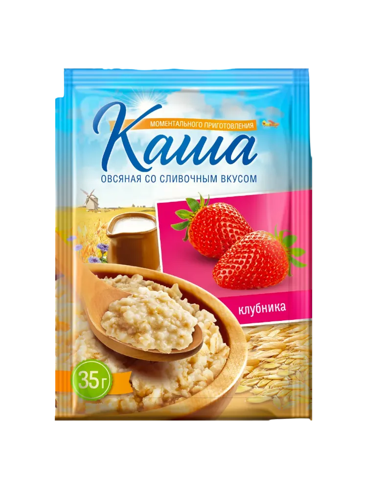 КАША ВЫШНИЙ ГОРОД 35Г ОВСЯНАЯ КЛУБНИКА/СЛИВ ВКУС М/П