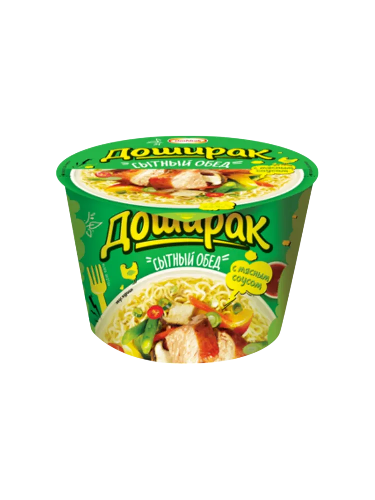 ЛАПША ДОШИРАК СЫТНЫЙ ОБЕД 110Г КУРИЦА ТАРЕЛКА