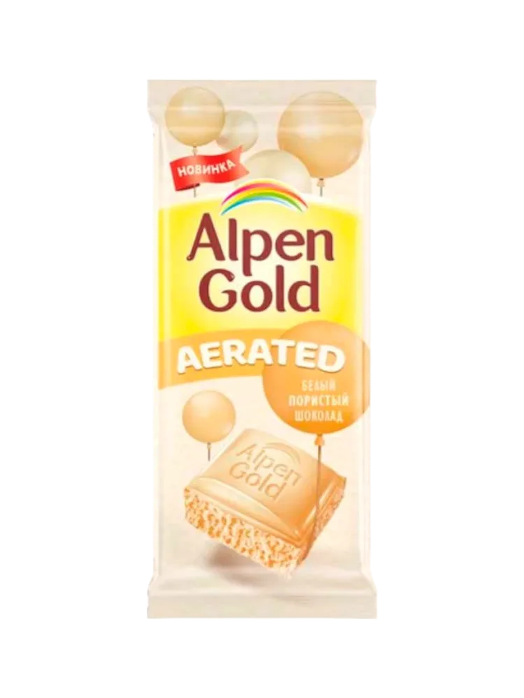 ШОК ALPEN GOLD AERATED 80Г БЕЛЫЙ ПОРИСТЫЙ