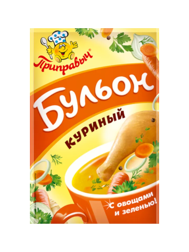 БУЛЬОН ПРИПРАВЫЧ 75Г КУРИНЫЙ С ОВОЩАМИ И ЗЕЛЕНЬЮ