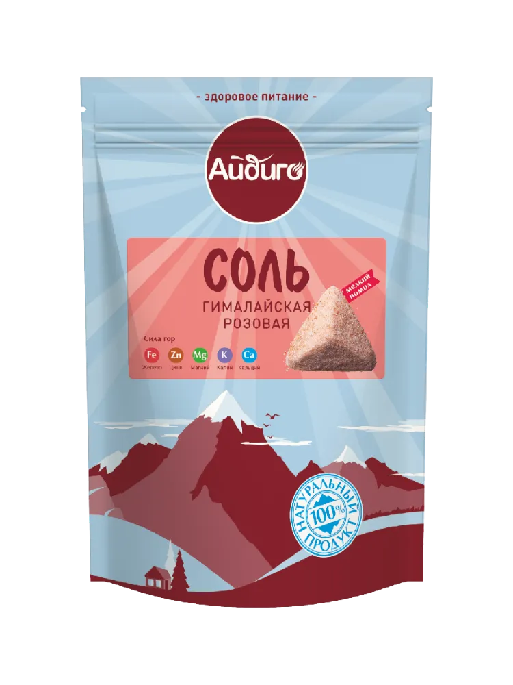 СОЛЬ АЙДИГО 500Г ГИМАЛАЙСКАЯ РОЗОВАЯ