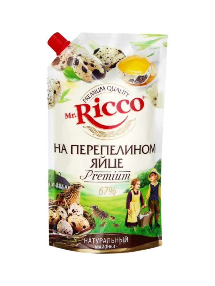 МАЙОНЕЗ MR RICCO 400МЛ ORGANIC НА ПЕРЕПЕЛИНОМ ЯЙЦЕ 67% Д/П - фото 1