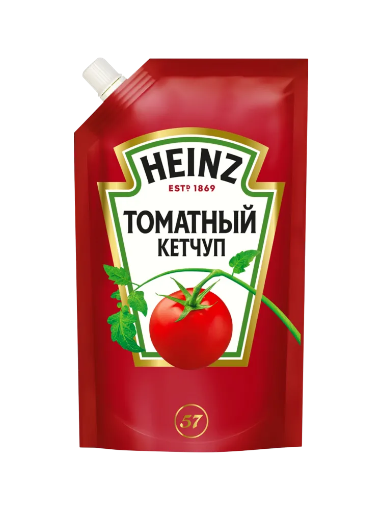 КЕТЧУП HEINZ 320Г ТОМАТНЫЙ Д/ПАК