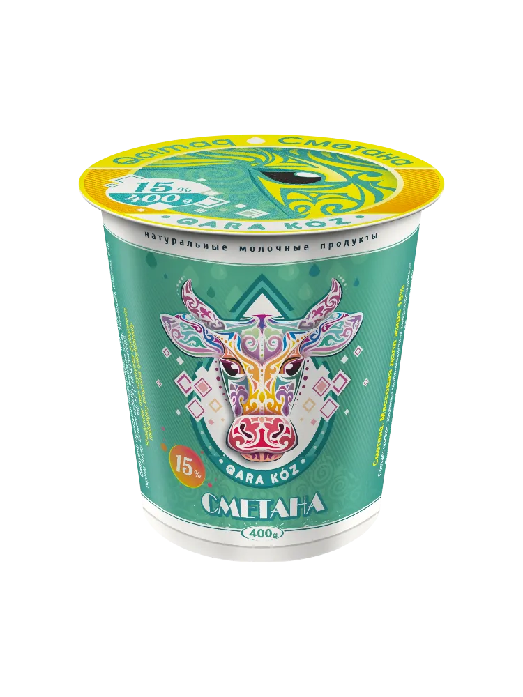 СМЕТАНА QARA KOZ 400Г 15% НАТУРАЛ