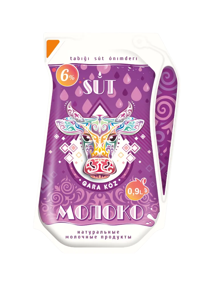 МОЛОКО QARA KOZ 0.9Л 6% УЛЬТРАПАСТ