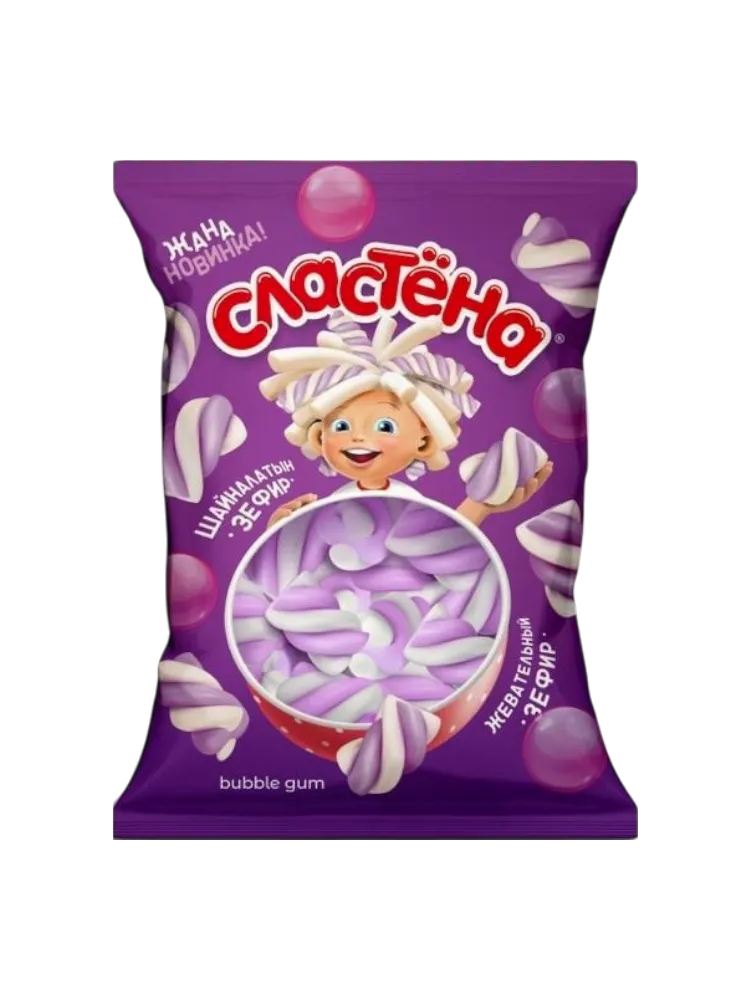 ЗЕФИР СЛАСТЕНА 75ГР BUBBLE GUM С/К