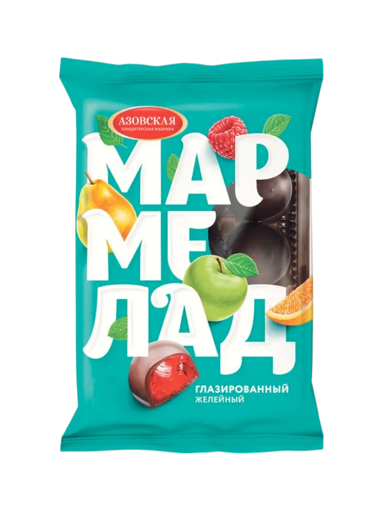 МАРМЕЛАД 250Г ГЛАЗИРОВАННЫЙ АССОРТИ АЗОВ