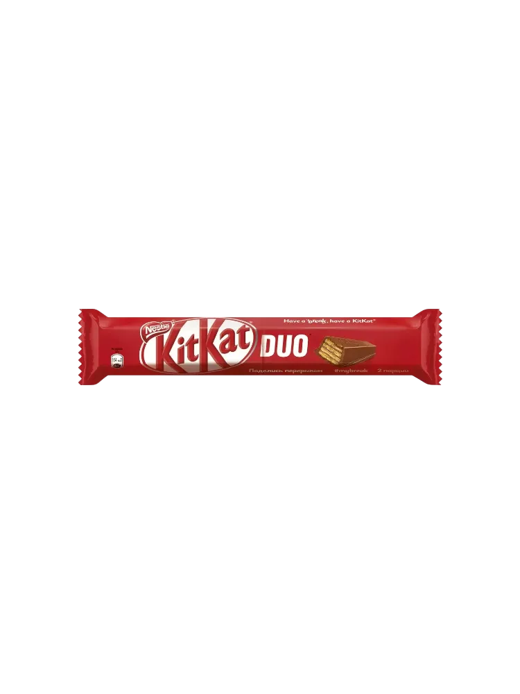 ШОКОЛАД БАТ KIT KAT 64Г DUO МОЛ ШОК С ХРУСТЯЩЕЙ ВАФЛЕЙ