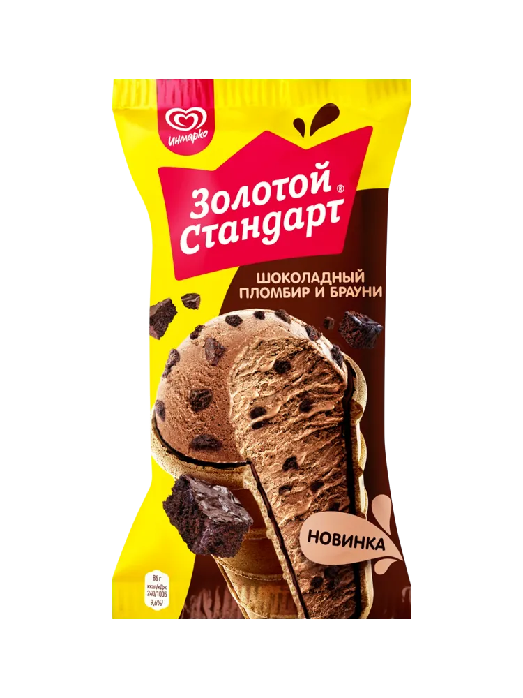 МОРОЖ ЗОЛОТОЙ СТАНДАРТ В/СТ ШОКОЛАД И БРАУНИ  