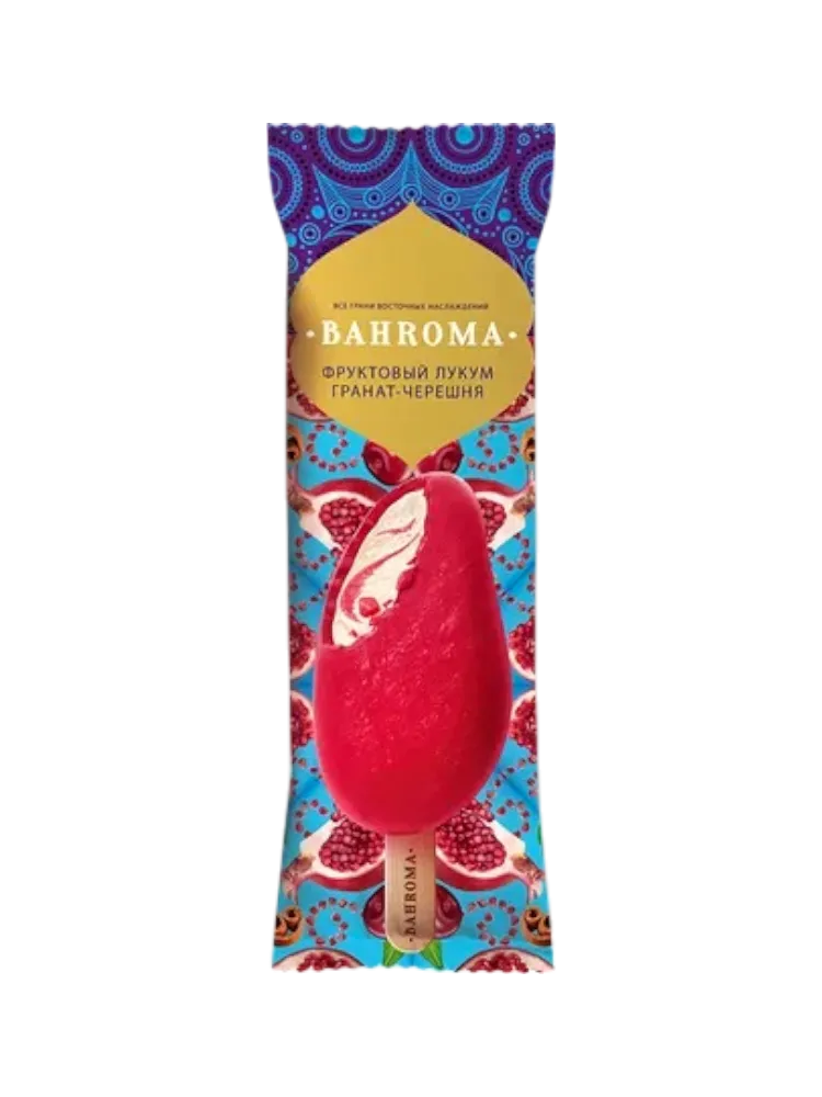 МОРОЖ BAHROMA 75Г ГРАНАТ/ЧЕРЕШНЯ МОЛ ФРУКТ ГЛАЗ