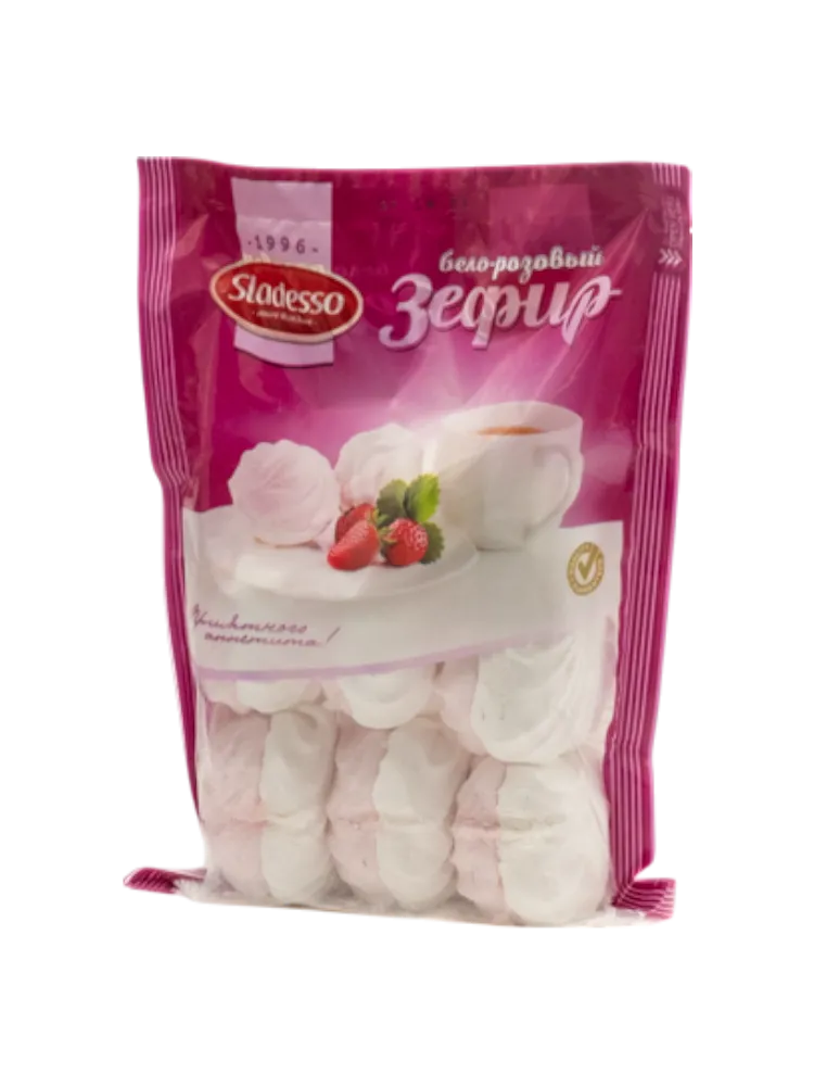 SLADESSO ЗЕФИР 300Г БЕЛО-РОЗОВЫЙ