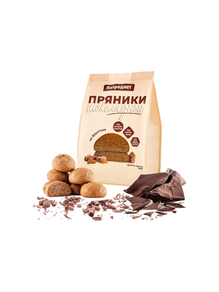 ПРЯНИКИ ПЕТРОДИЕТ 350Г ШОК НА ФРУКТОЗЕ