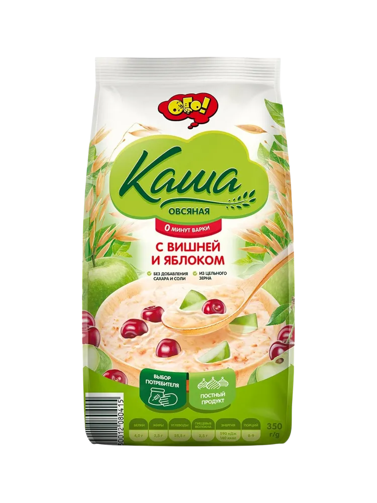 КАША ОГО 350Г ОВСЯН ВИШНЯ/ЯБЛОКО