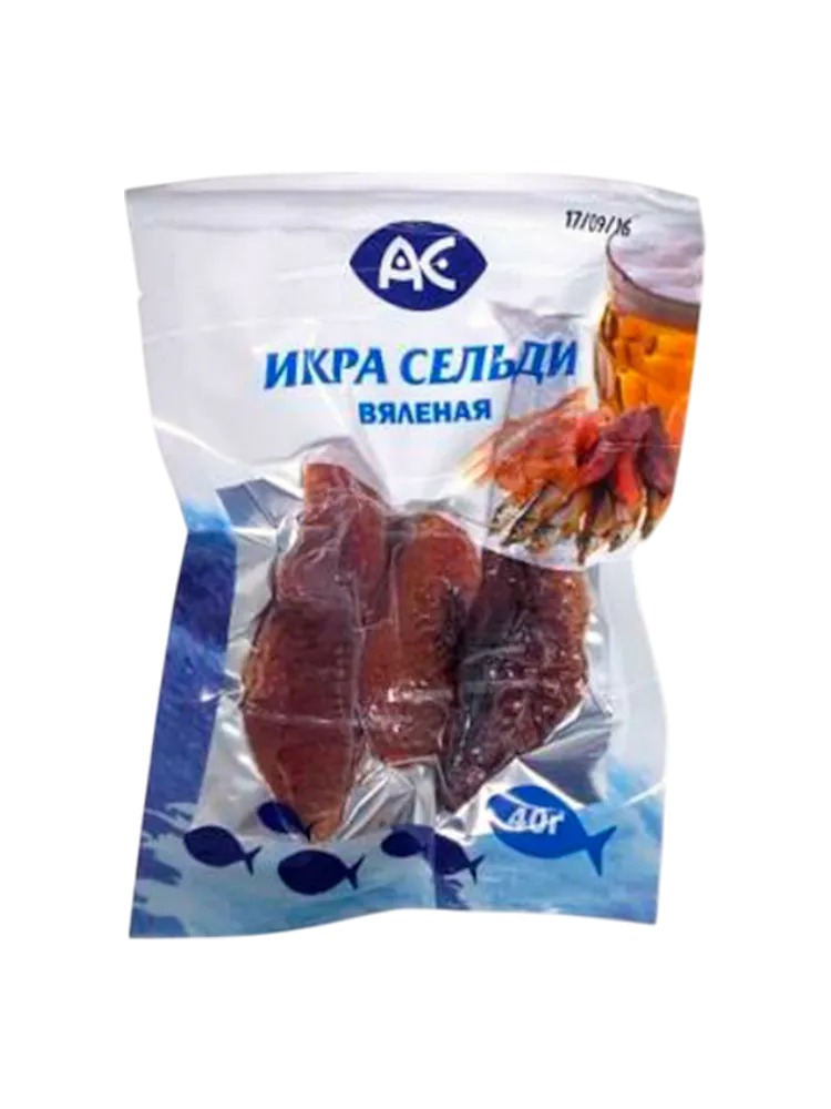 АС ИКРА СЕЛЬДИ 40Г ВЯЛЕНАЯ В/У