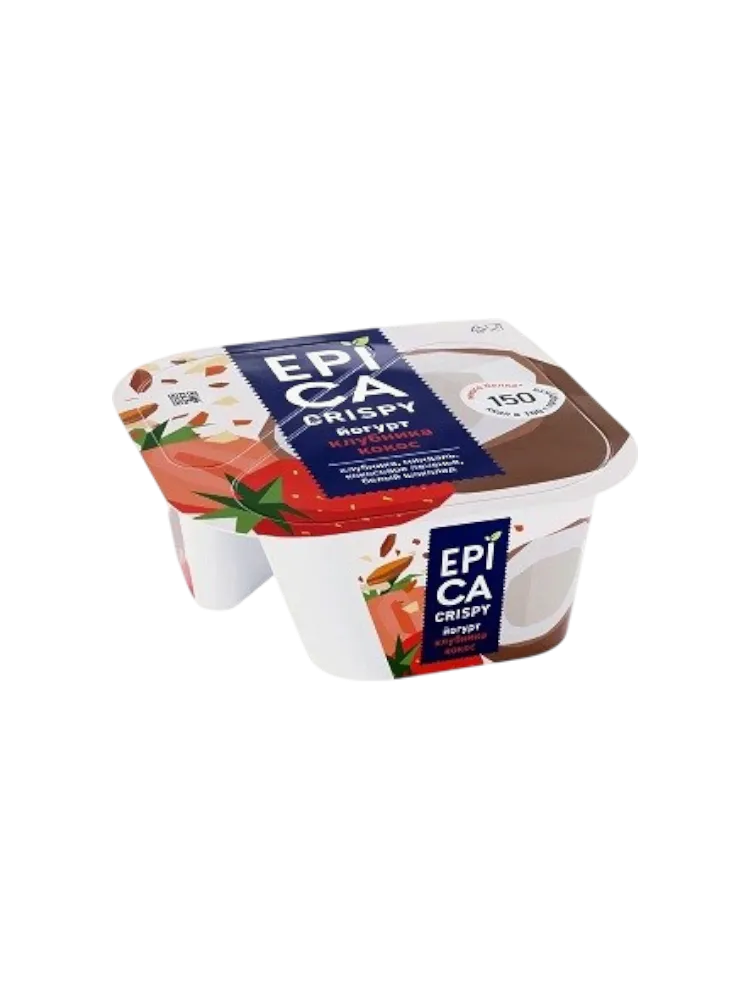 ЙОГУРТ EPICA CRISPY 138Г 7.3% КЛУБНИКА/КОКОС - фото 1