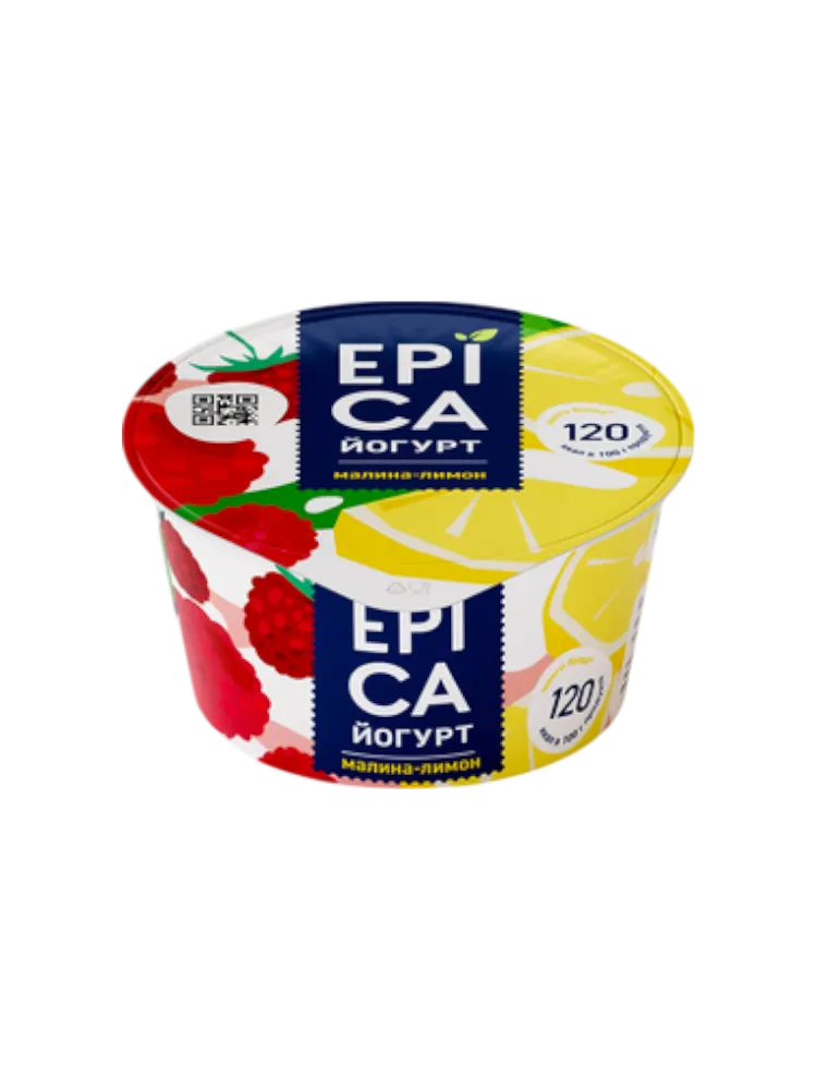 ЙОГУРТ EPICA 130Г МАЛИНА ЛИМОН 4,8%