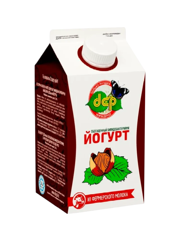 ЙОГУРТ ДЕП 500МЛ 1.5% ЛЕСНОЙ ОРЕХ П/П