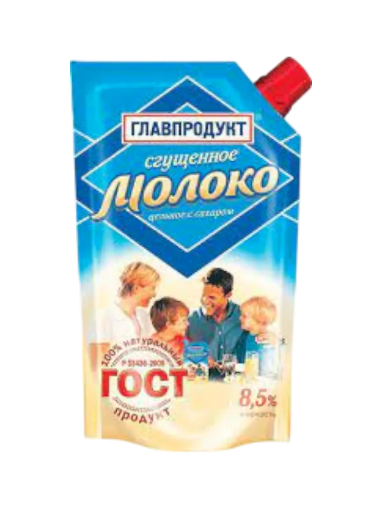 МОЛОКО СГУЩ ГЛАВПРОДУКТ 270Г ЦЕЛЬНОЕ С САХАРОМ ГОСТД/П
