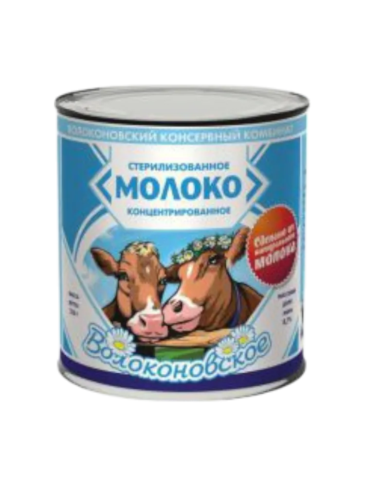 МОЛОКО КОНЦ ВОЛОКОНОВСКОЕ 300Г 8.6%  Ж/Б 