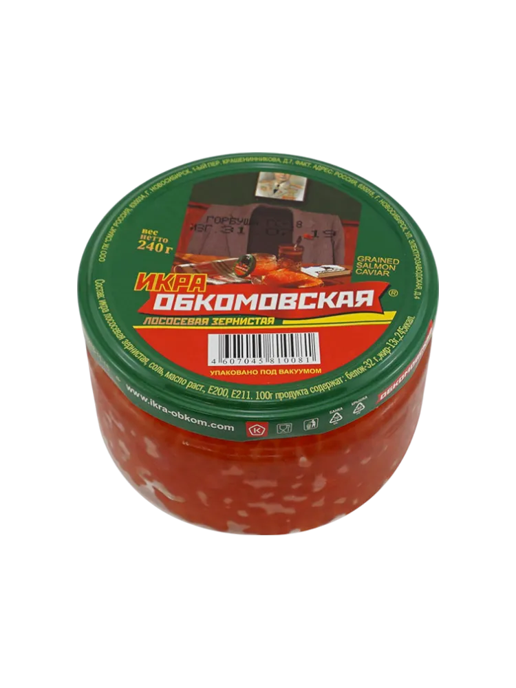 ИКРА ОБКОМОВСКАЯ ЛОСОСЕВАЯ 240Г ТВИСТ СТ/Б