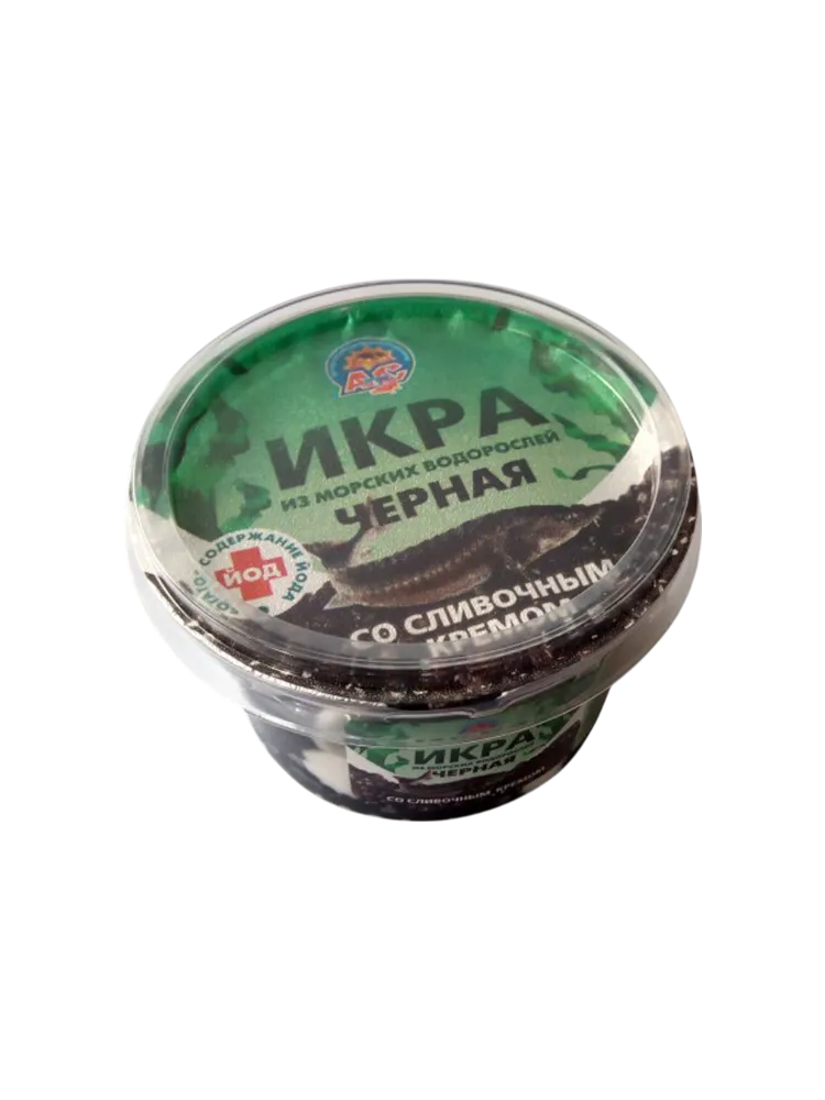 ЗАКУСКА ИКОРНАЯ 180Г ЧЕРНАЯ СО СЛИВ КРЕМОМ MIX АС