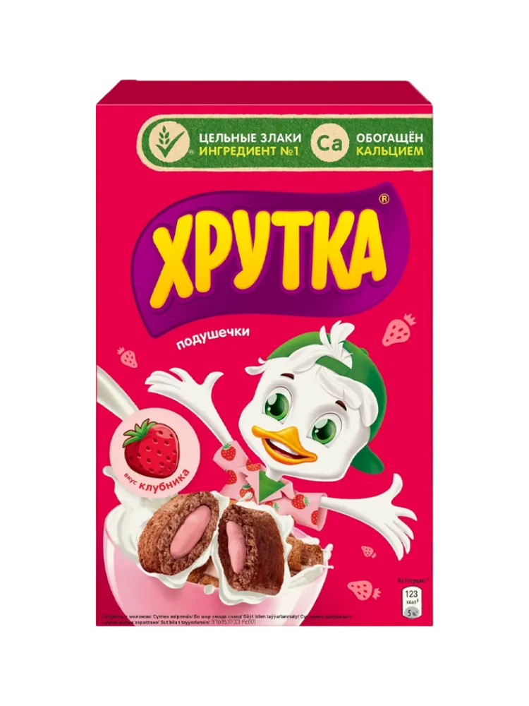 СУХ ЗАВТРАК NESTLE ХРУТКА 220ГР КЛУБНИЧНЫЕ ПОДУШЕЧКИ