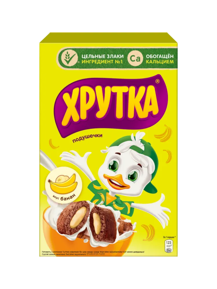 СУХ ЗАВТРАК NESTLE ХРУТКА 220ГР БАНАНОВЫЕ ПОДУШЕЧКИ