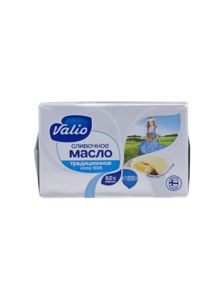 МАСЛО VALIO КИСЛОСЛИВОЧНОЕ НЕСОЛЕНОЕ 82% 200Г ФОЛЬГА