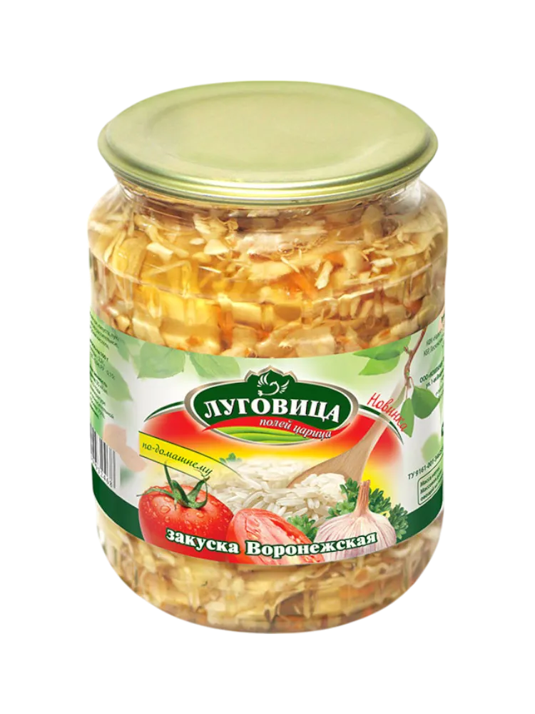 САЛАТ ЛУГОВИЦА 500Г ЗАКУСКА ВОРОНЕЖСКАЯ С/Б