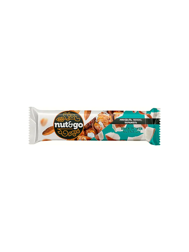 БАТОНЧИК ОРЕХОВЫЙ NUT AND GO 36ГР С КОКОСОМ 
