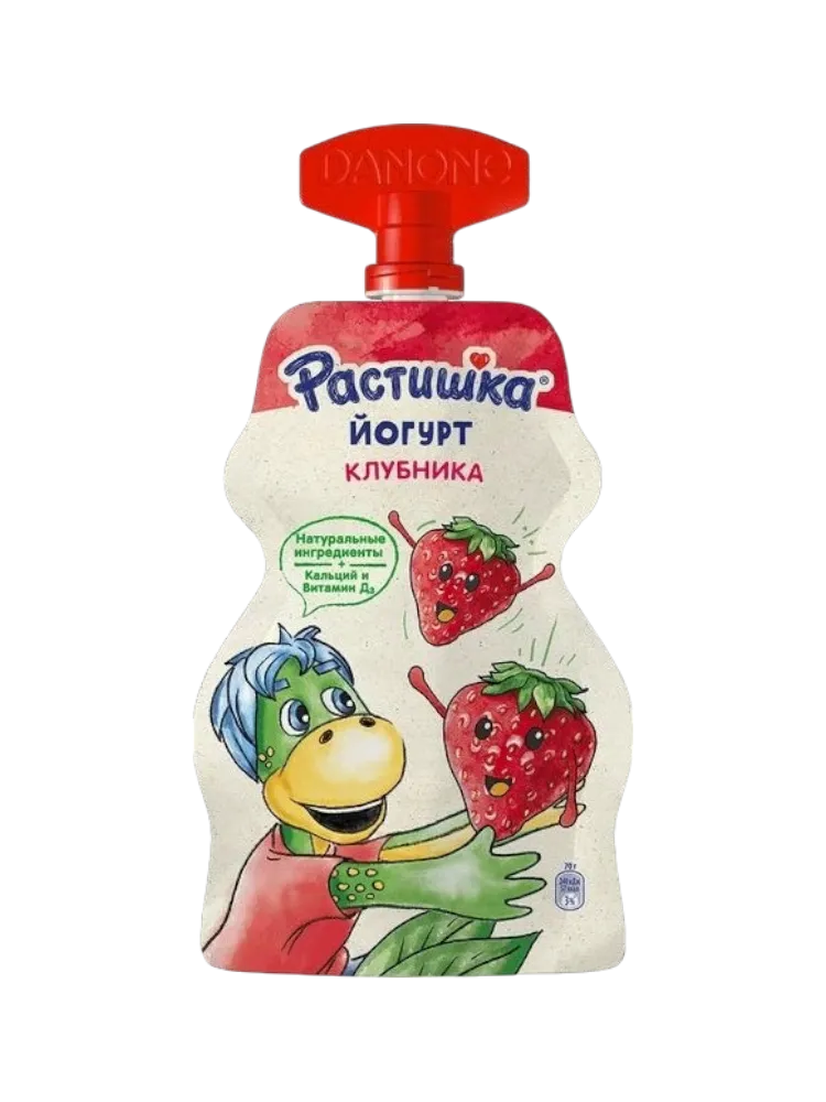 ЙОГУРТ ДАНОН РАСТИШКА 70Г КЛУБНИКА