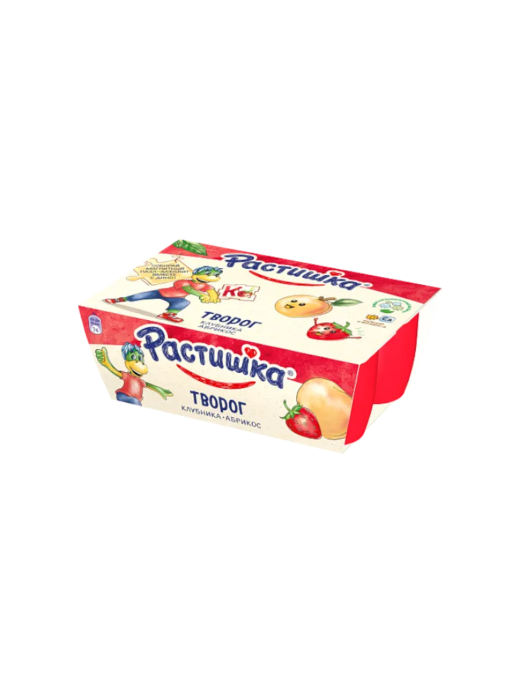 ТВОРОЖОК РАСТИШКА 6*45Г КЛУБНИКА/АБРИКОС