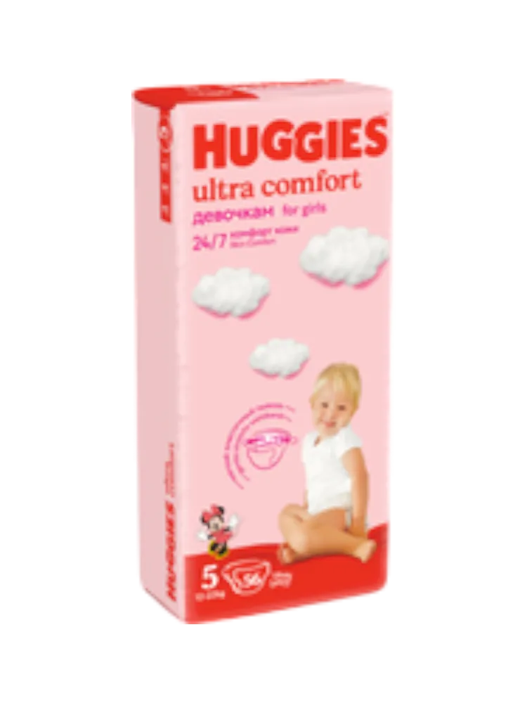 ПОДГУЗНИК HUGGIES UC MEGA 5 56ШТ GIRL
