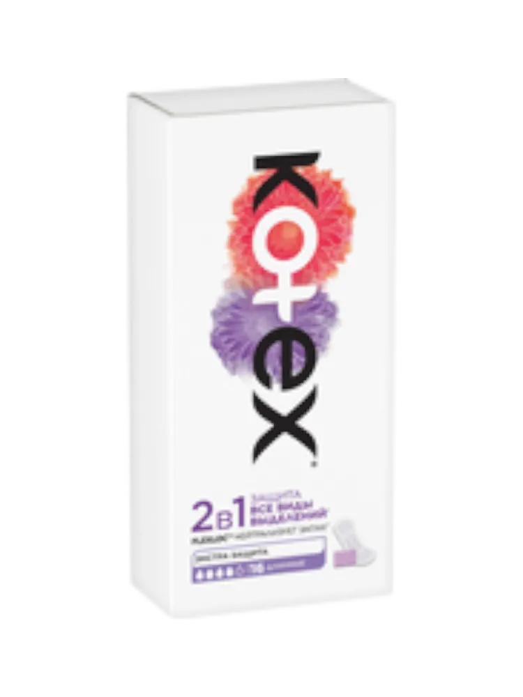 ПРОКЛАДКИ KOTEX 2В1 ДЛИННЫЕ 16ШТ ЕЖЕДН