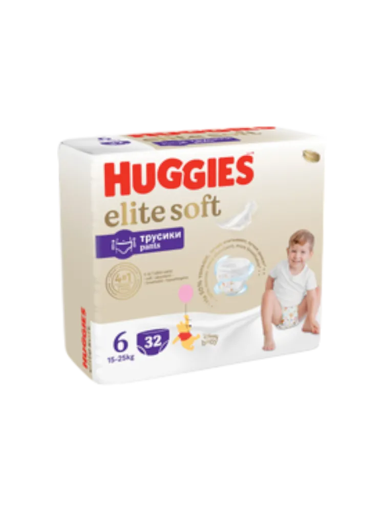 ТРУСИКИ HUGGIES ELITE SOFT PANTS 6 MEGA 16-22КГ 32ШТ