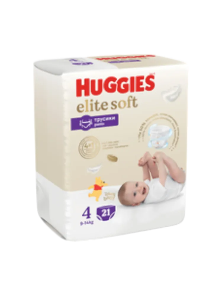 ПОДГУЗНИК HUGGIES ELITE SOFT 4 9-14КГ 21ШТ ТРУСИКИ
