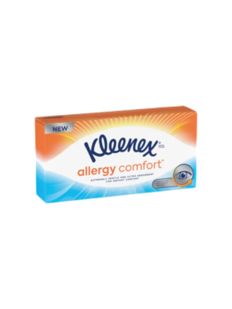 САЛФЕТКИ В КОРОБКЕ KLEENEX BOX ALLERGY COMFORT REG 56SC