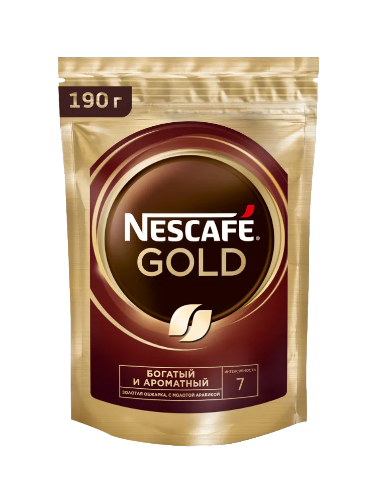 КОФЕ NESCAFE GOLD 190Г Д/П 