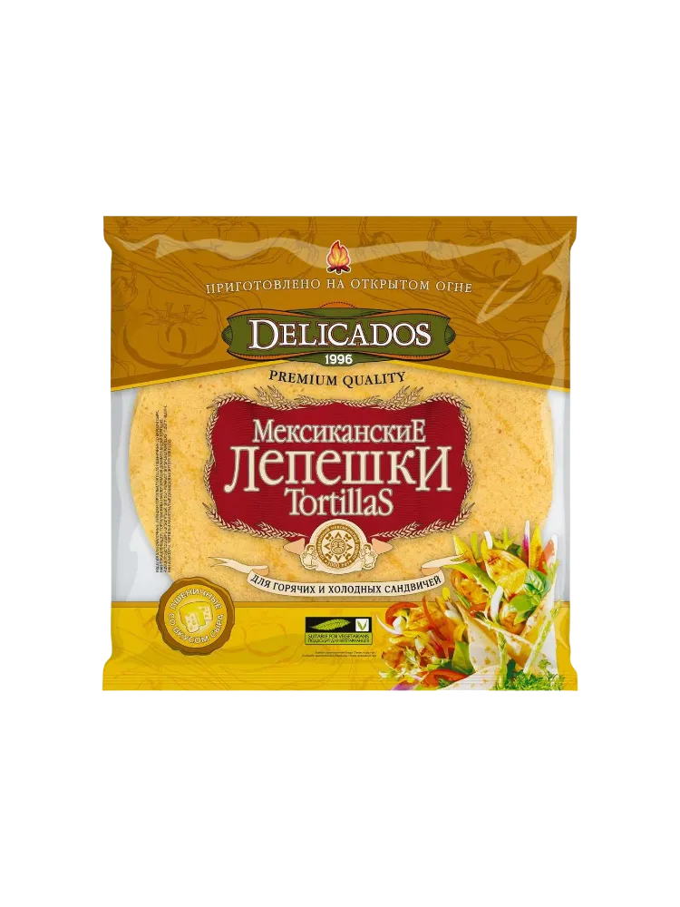 ЛЕПЕШКА DELICADOS TORTILLAS 400Г СЫРНЫЕ ПШЕНИЧ