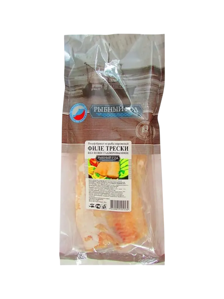 ТРЕСКА ФИЛЕ РЫБНЫЙ ГОД БЕЗ КОЖИ 600Г
